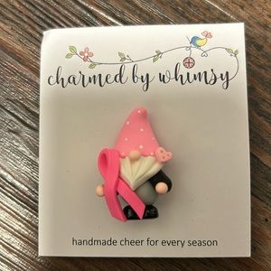 Handcrafted knome Breast Cancer Awareness pin